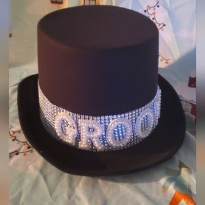 3 For $30.00 - Pearl & Rhinestone Wedding Groom TopHat 🎩❤️New!